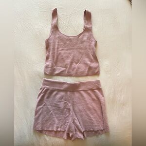 The Drop Pink Lounge Shorts and Tank Set